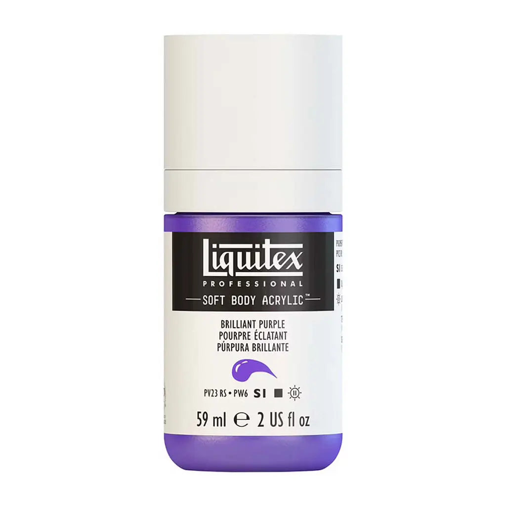 Liquitex Professional Soft Body Acrylic 59ml (2oz) Bottle Brilliant Purple S1