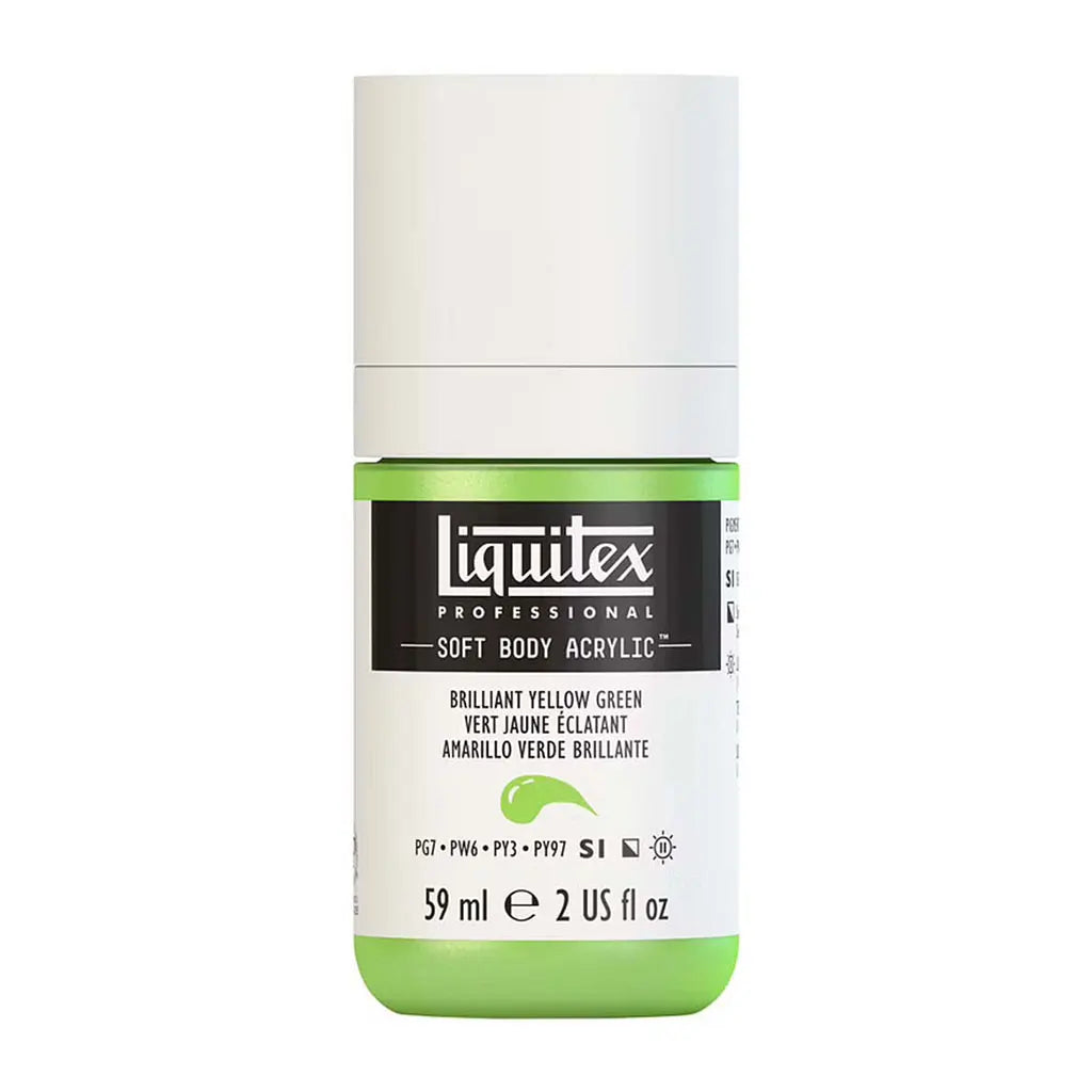 Liquitex Professional Soft Body Acrylic 59ml (2oz) Bottle Brilliant Yellow Green S1