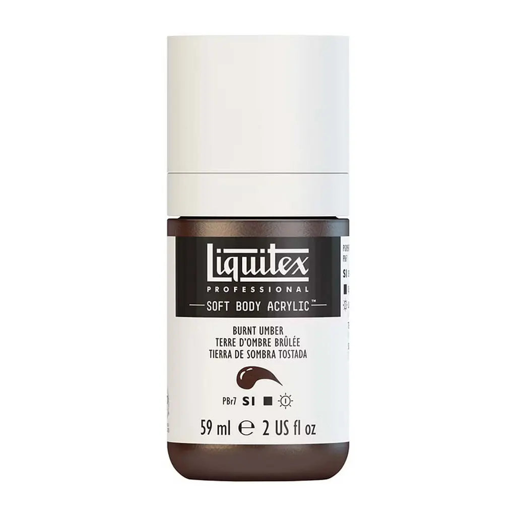 Liquitex Professional Soft Body Acrylic 59ml (2oz) Bottle Burnt Umber S1