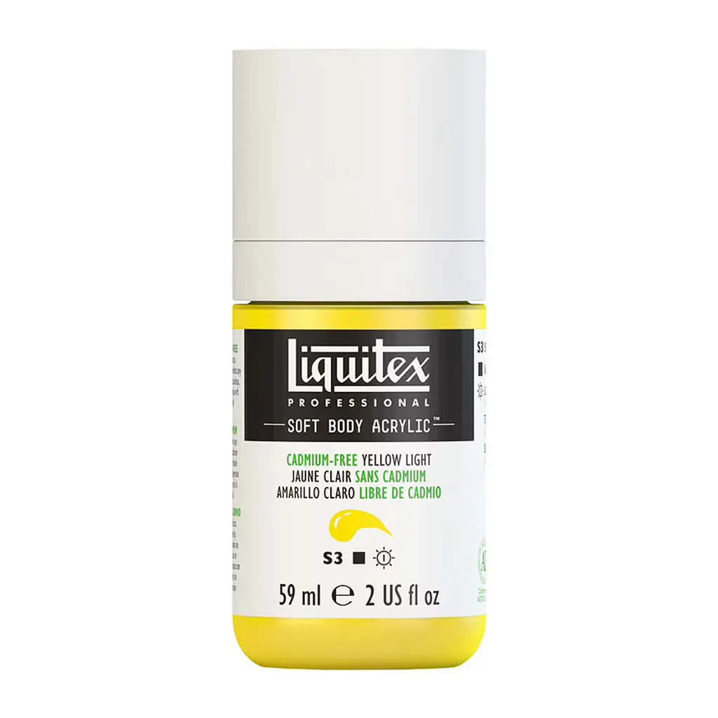 Liquitex Professional Soft Body Acrylic 59ml (2oz) Bottle Cadmium Free Yellow Light S3