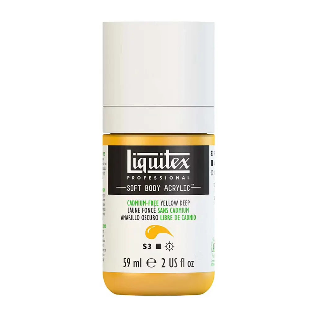 Liquitex Professional Soft Body Acrylic 59ml (2oz) Bottle Cadmium Free Yellow Deep S3