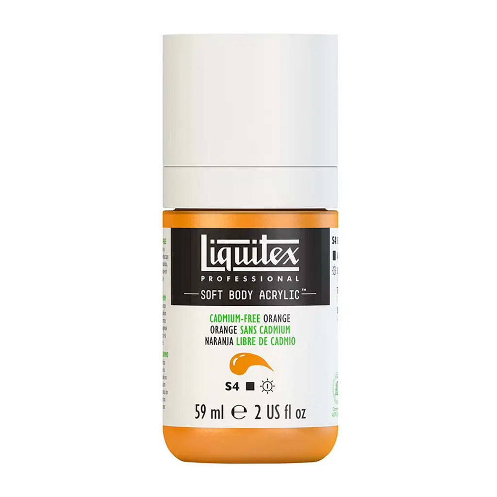 Liquitex Professional Soft Body Acrylic 59ml (2oz) Bottle Cadmium Free Orange S4