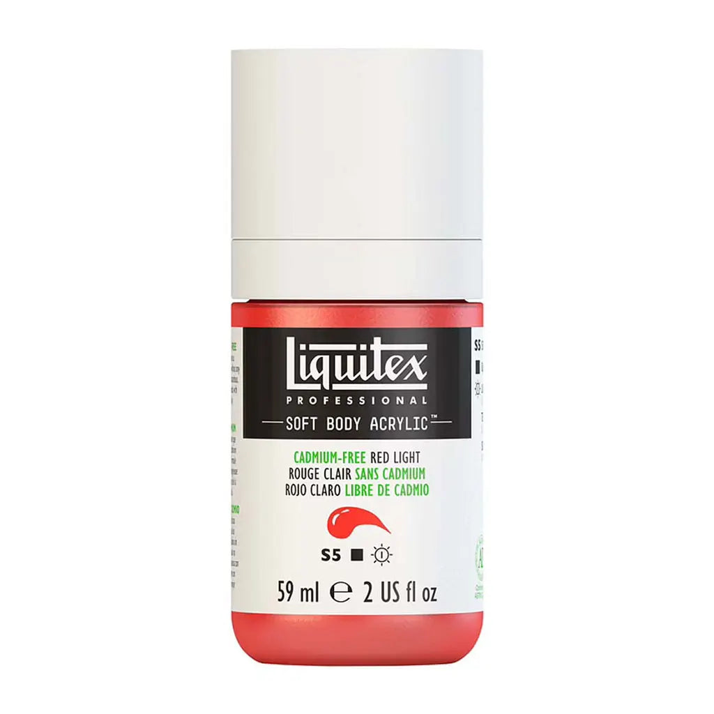 Liquitex Professional Soft Body Acrylic 59ml (2oz) Bottle Cadmium Free Red Light S5