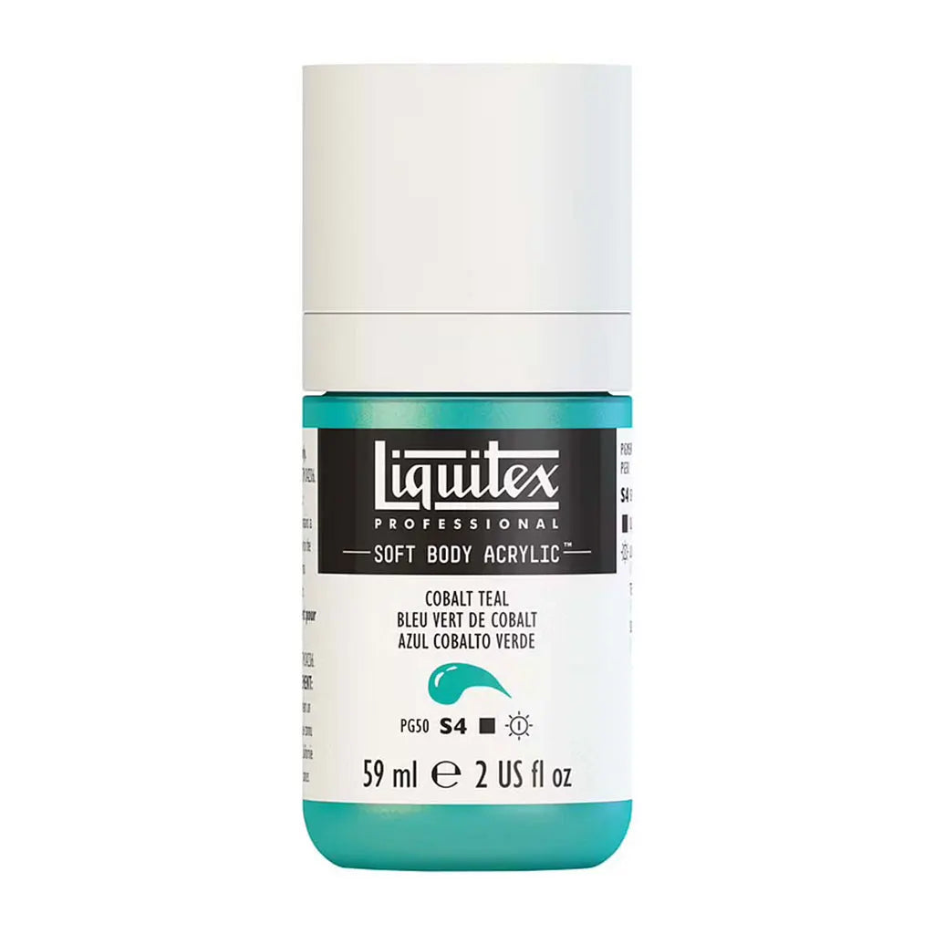 Liquitex Professional Soft Body Acrylic 59ml (2oz) Bottle Cobalt Teal S4