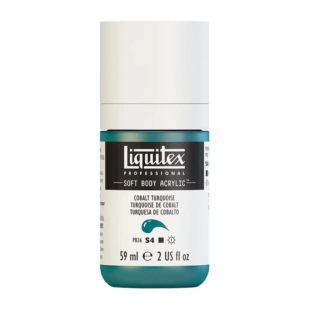 Liquitex Professional Soft Body Acrylic 59ml (2oz) Bottle Cobalt Turquoise S4