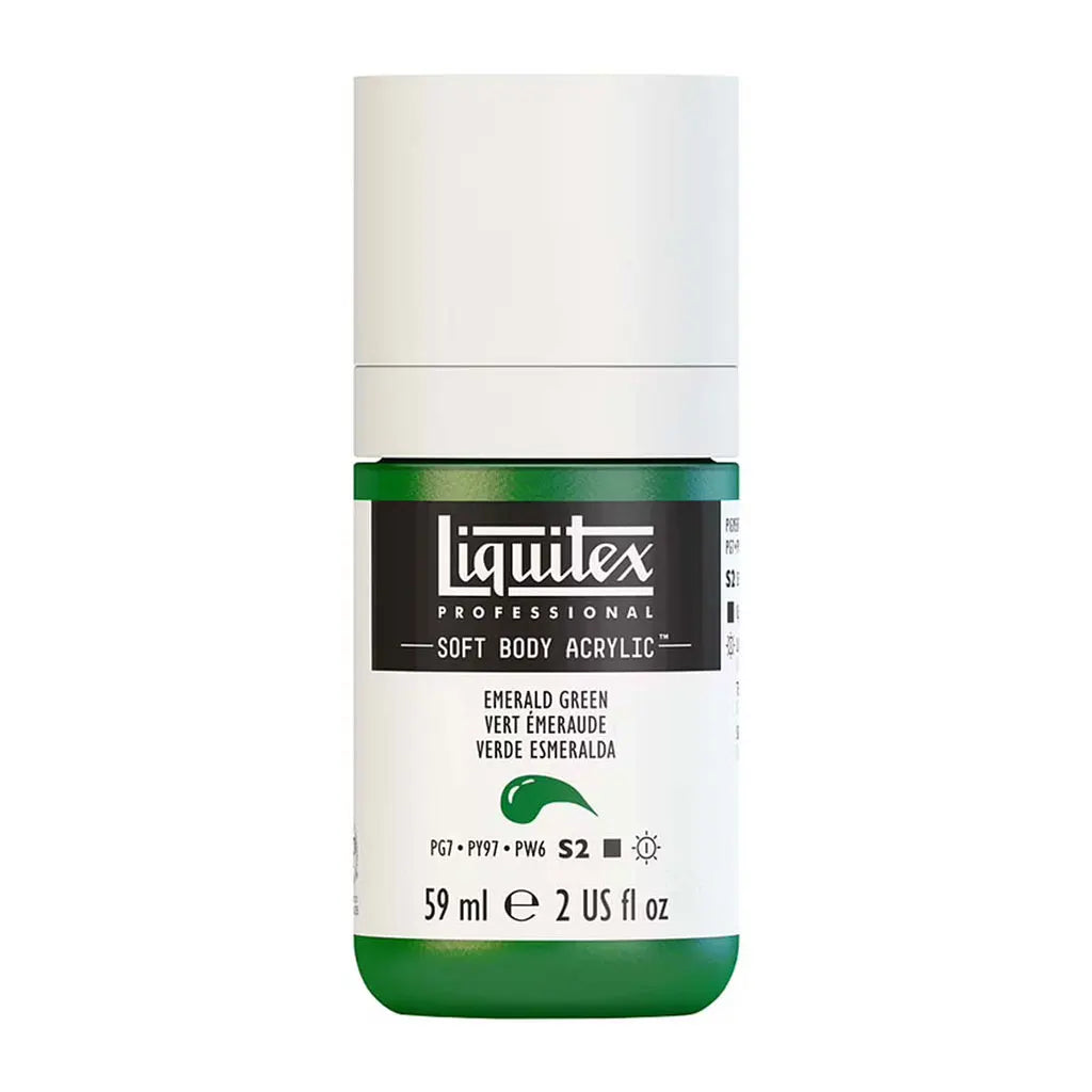 Liquitex Professional Soft Body Acrylic 59ml (2oz) Bottle Emerald Green S2