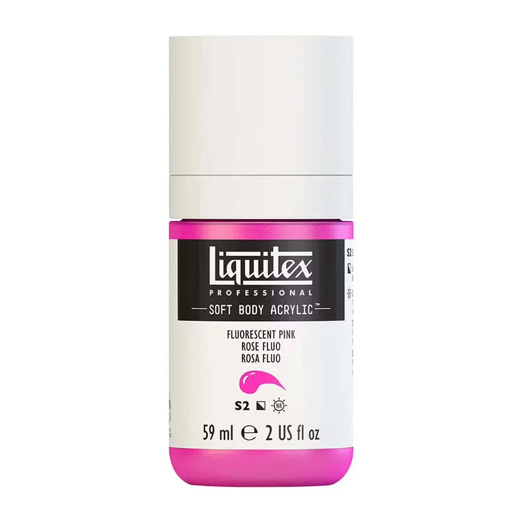 Liquitex Professional Soft Body Acrylic 59ml (2oz) Bottle Fluorescent Pink S2