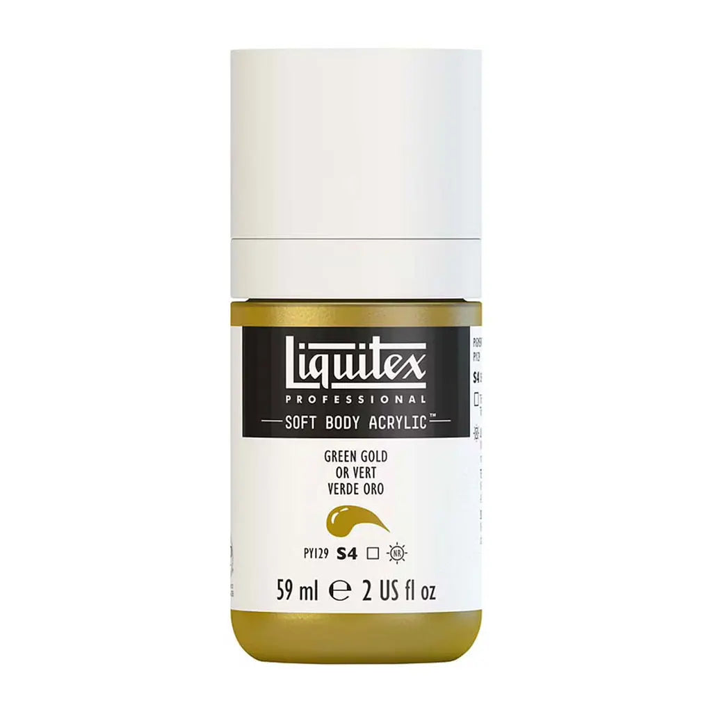 Liquitex Professional Soft Body Acrylic 59ml (2oz) Bottle Green Gold S4