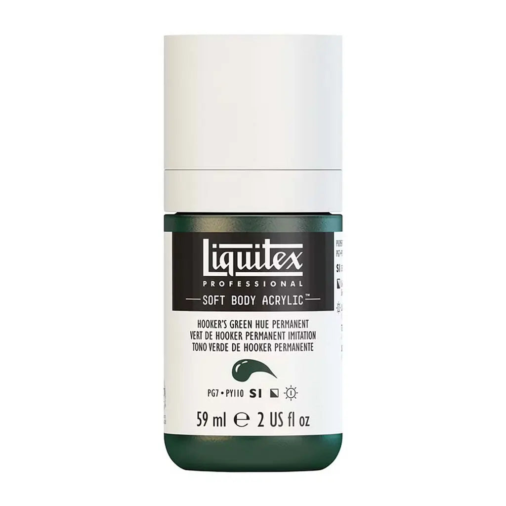 Liquitex Professional Soft Body Acrylic 59ml (2oz) Bottle Hookers Green Hue Permanent S1