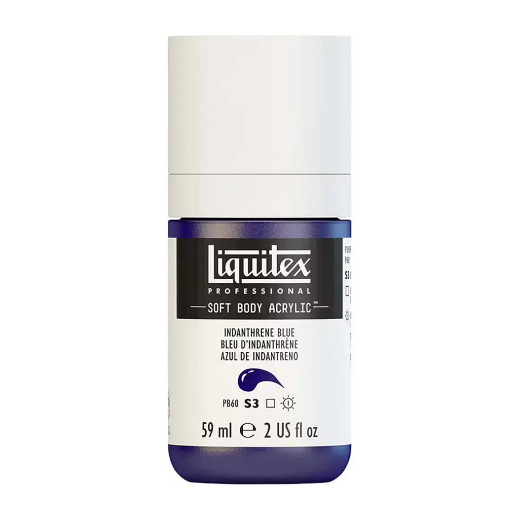 Liquitex Professional Soft Body Acrylic 59ml (2oz) Bottle Indanthrene Blue S3