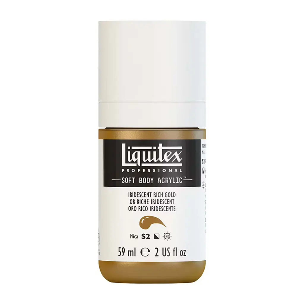 Liquitex Professional Soft Body Acrylic 59ml (2oz) Bottle Iridescent Rich Gold S2