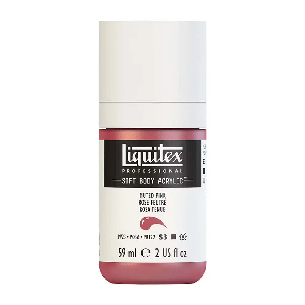 Liquitex Professional Soft Body Acrylic 59ml (2oz) Bottle Muted Pink S3