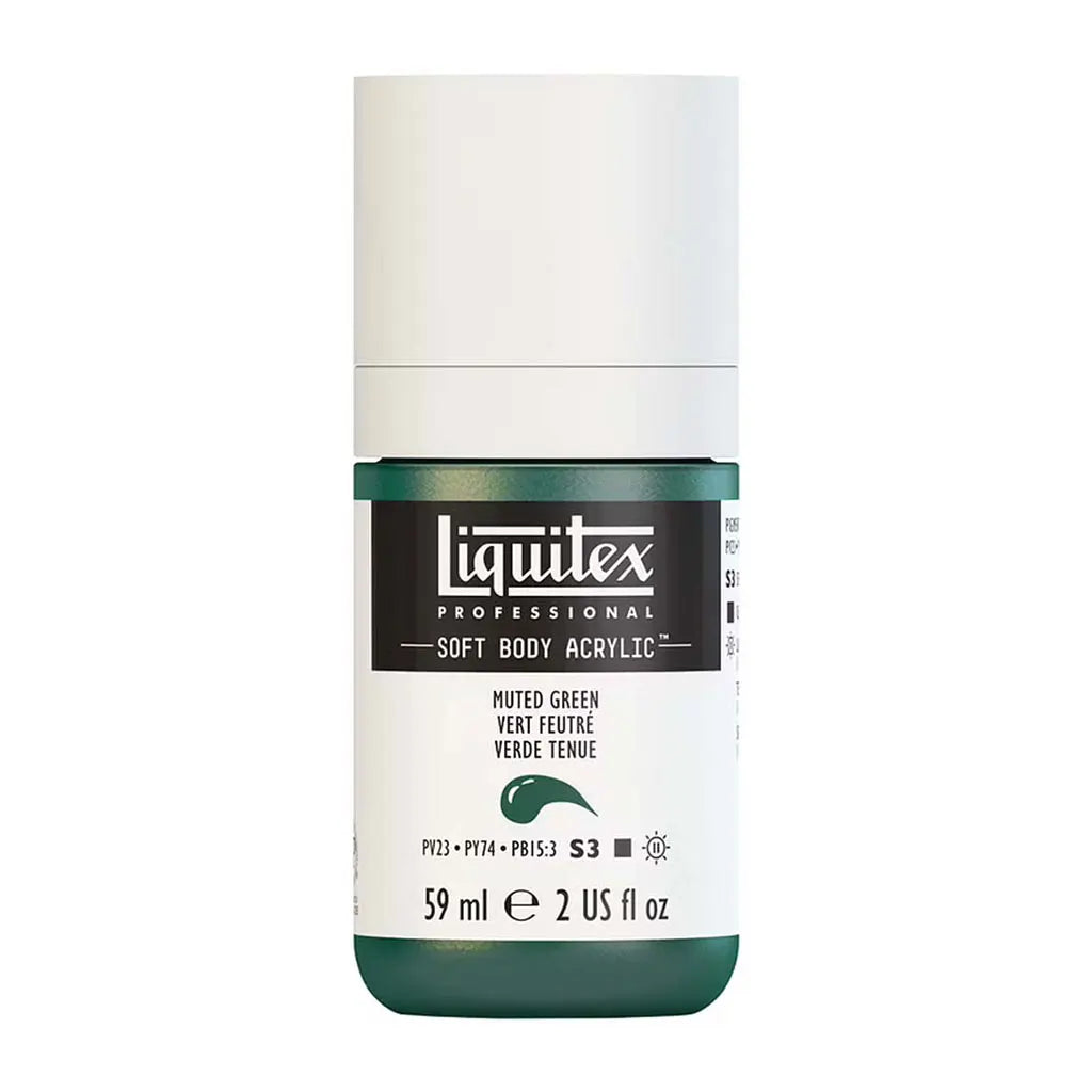 Liquitex Professional Soft Body Acrylic 59ml (2oz) Bottle Muted Green S3