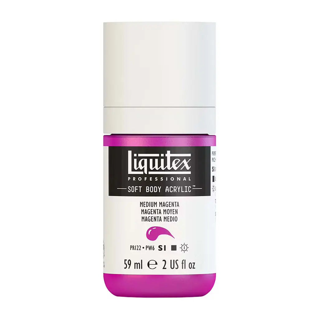 Liquitex Professional Soft Body Acrylic 59ml (2oz) Bottle Medium Magenta S1