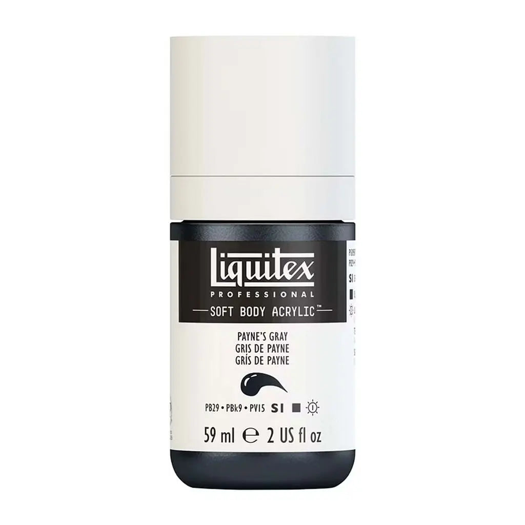 Liquitex Professional Soft Body Acrylic 59ml (2oz) Bottle Paynes Gray S1
