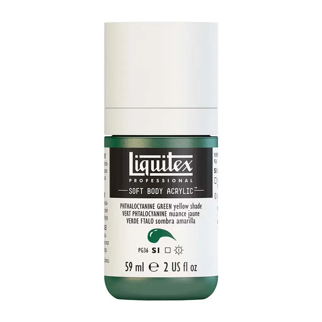 Liquitex Professional Soft Body Acrylic 59ml (2oz) Bottle Phthalo Green/Yellow Shad S1