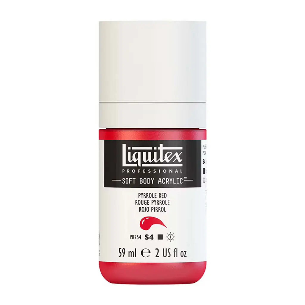 Liquitex Professional Soft Body Acrylic 59ml (2oz) Bottle Pyrrole Red S4