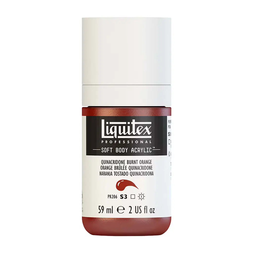 Liquitex Professional Soft Body Acrylic 59ml (2oz) Bottle Quinacridone Burnt Orange S3