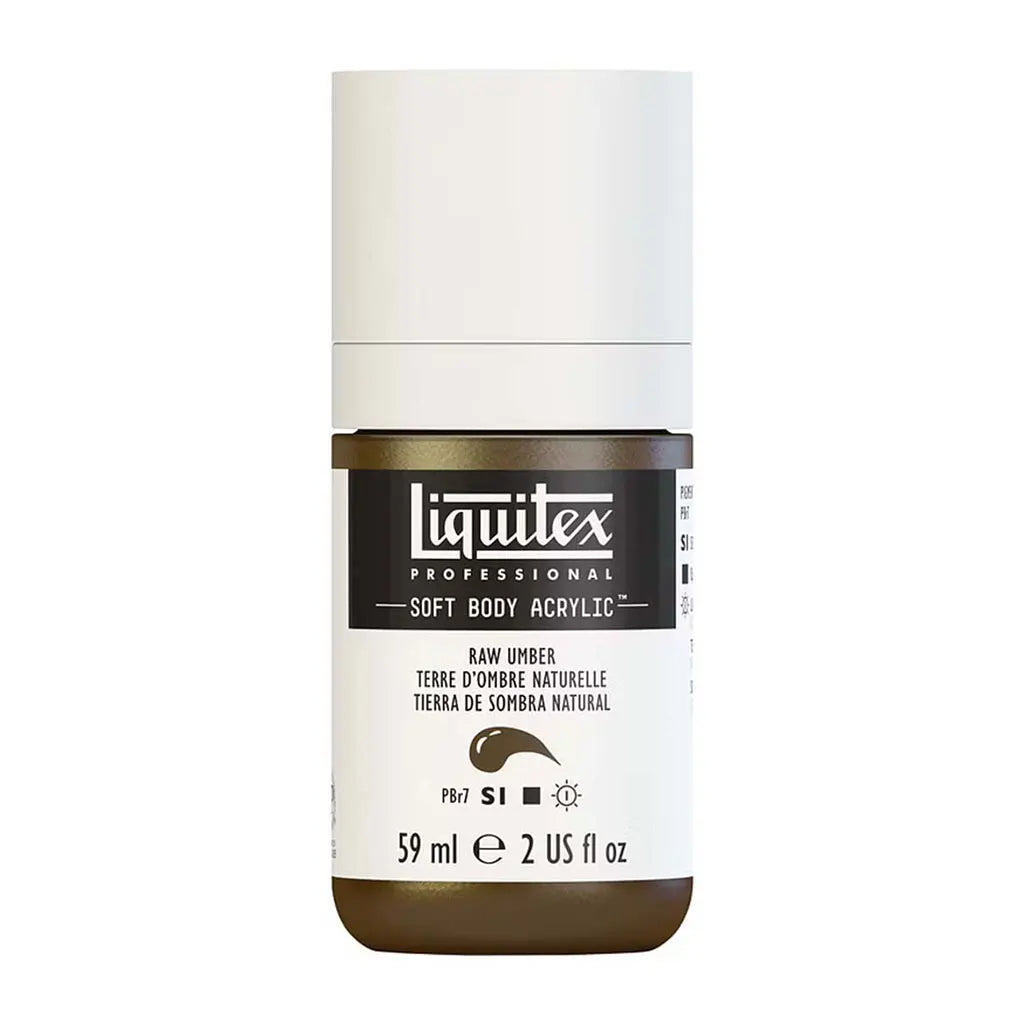 Liquitex Professional Soft Body Acrylic 59ml (2oz) Bottle Raw Umber S1