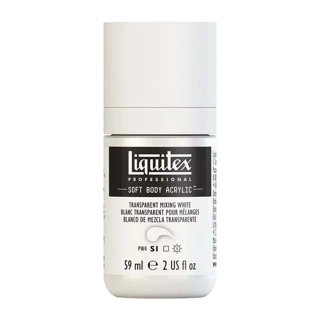 Liquitex Professional Soft Body Acrylic 59ml (2oz) Bottle Transparent Mixing White S1