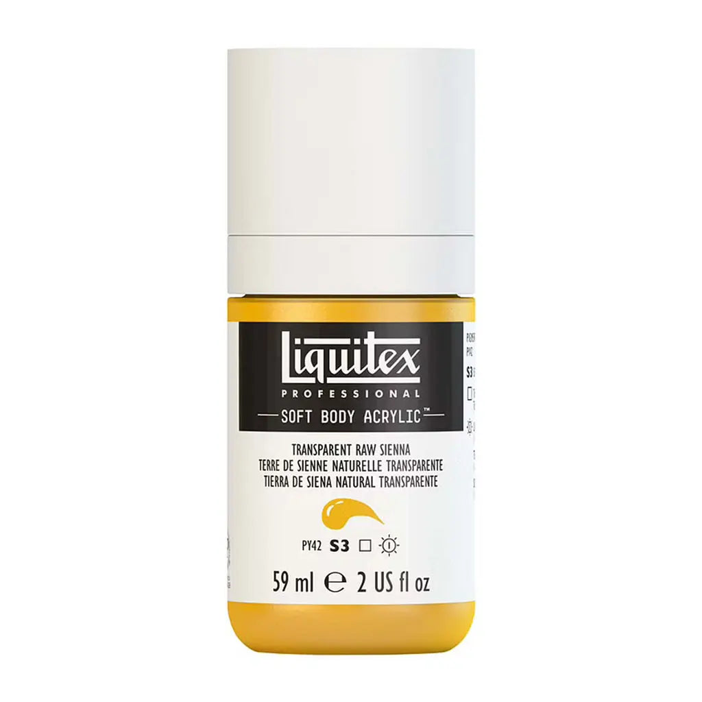 Liquitex Professional Soft Body Acrylic 59ml (2oz) Bottle Transparent Raw Sienna S3