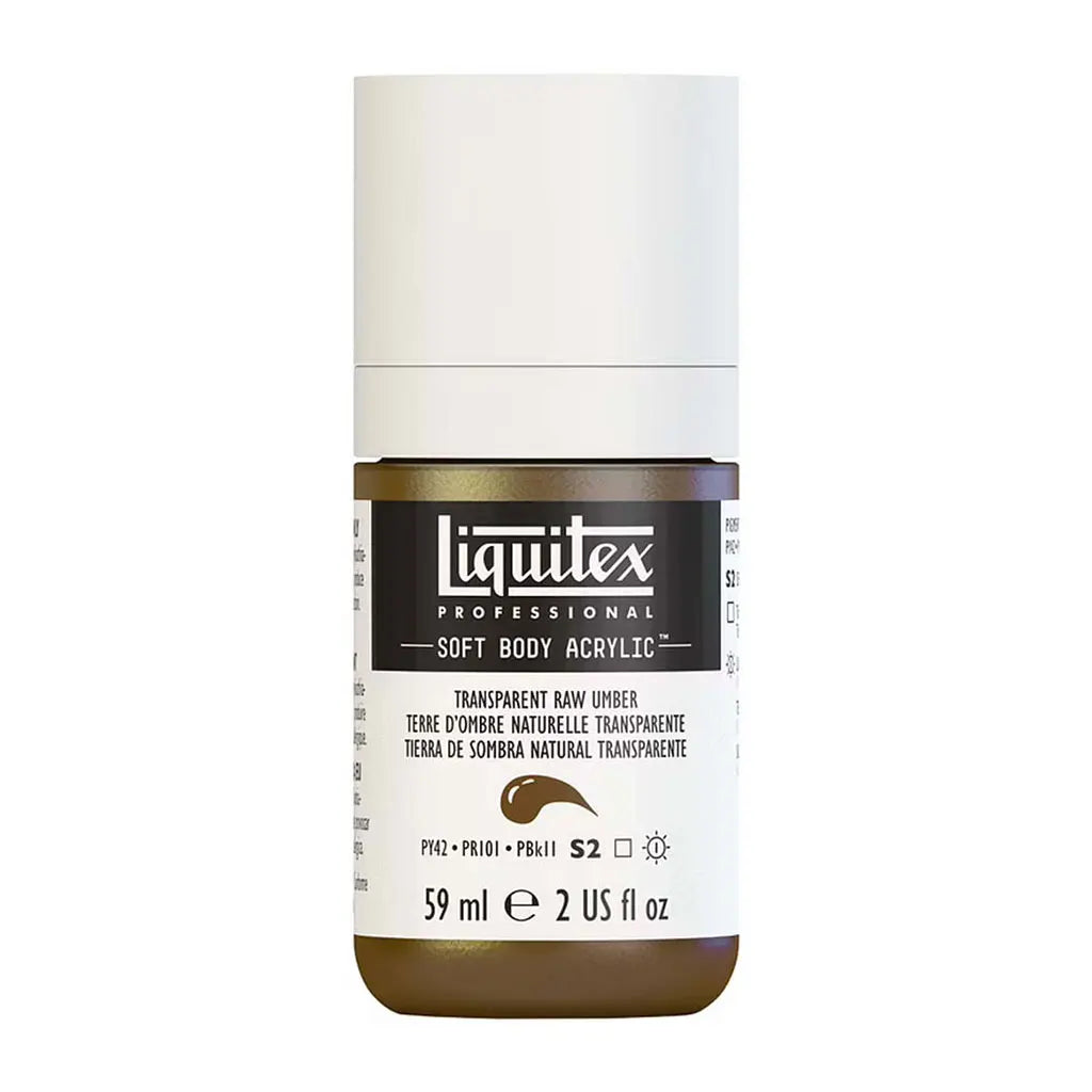 Liquitex Professional Soft Body Acrylic 59ml (2oz) Bottle Transparent Raw Umber S2