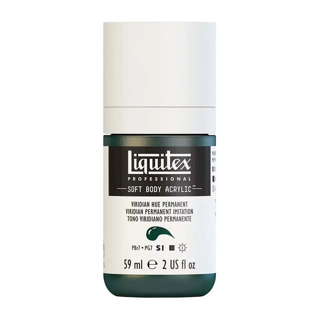 Liquitex Professional Soft Body Acrylic 59ml (2oz) Bottle Viridian Hue Permanent S1