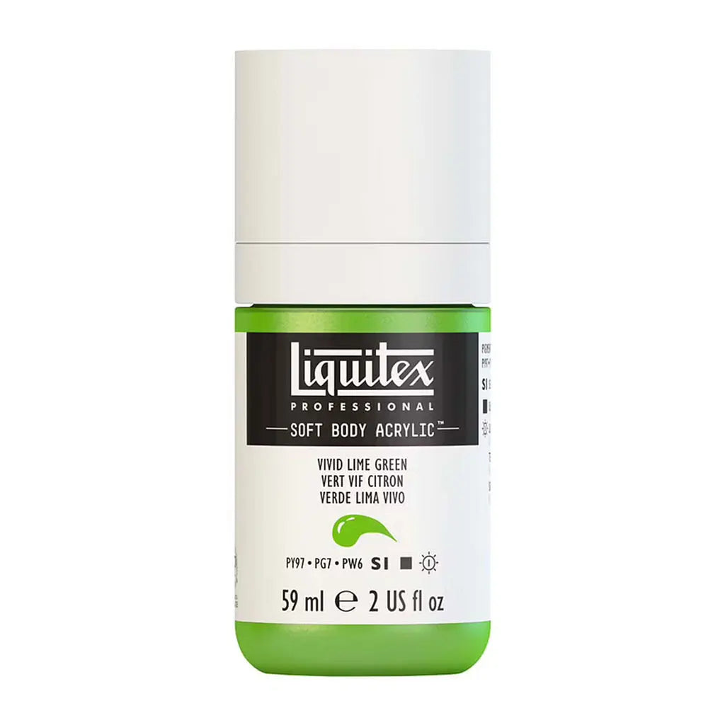 Liquitex Professional Soft Body Acrylic 59ml (2oz) Bottle Vivid Lime Green S1