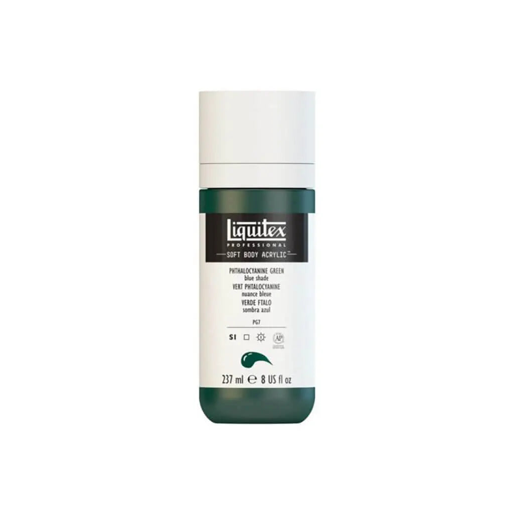 Liquitex Professional Soft Body Acrylic 237ml (8oz) Bottle Phthalo Green/Blue Shade S1