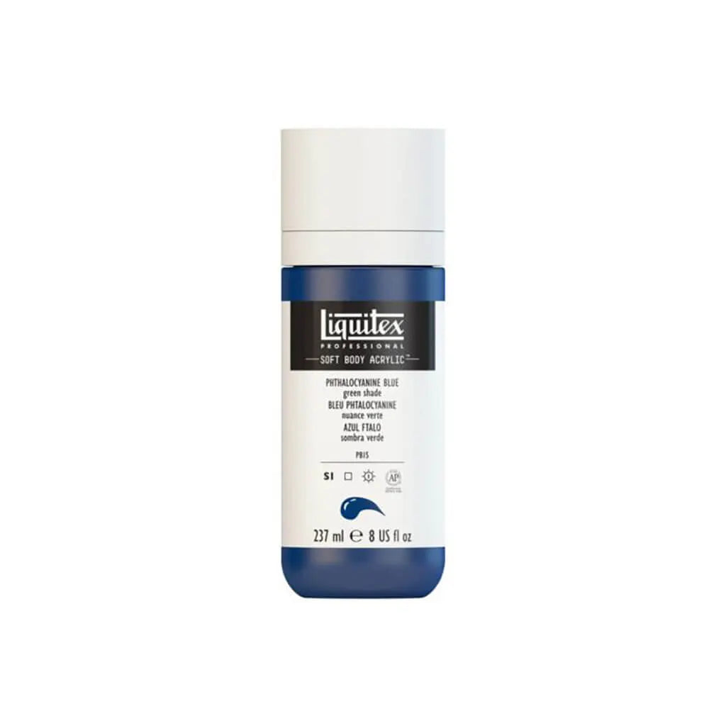Liquitex Professional Soft Body Acrylic 237ml (8oz) Bottle Phthalo Blue/Green Shade S1