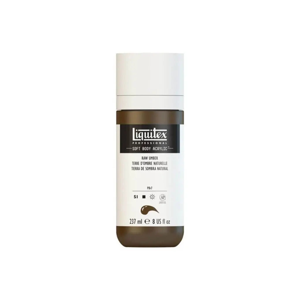 Liquitex Professional Soft Body Acrylic 237ml (8oz) Bottle Raw Umber S1
