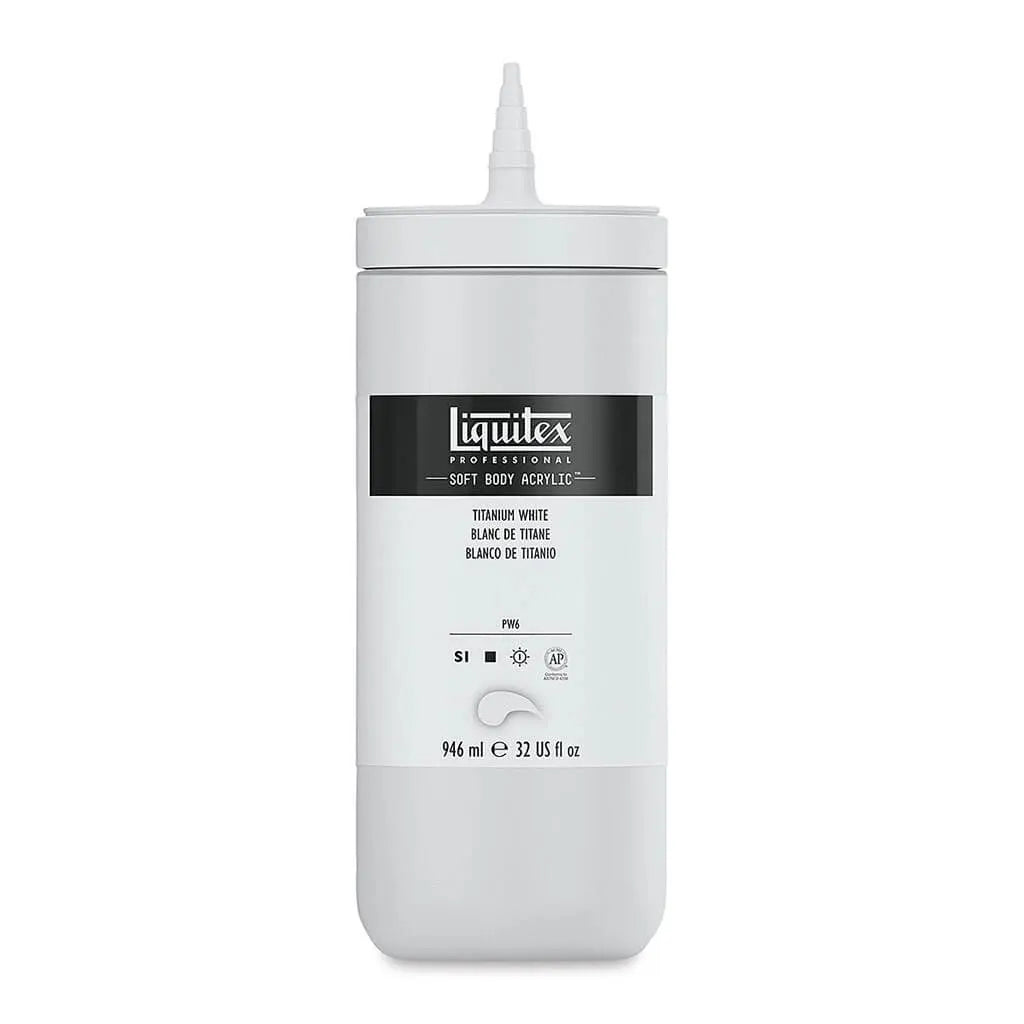 Liquitex Professional Soft Body Acrylic 946ml (32oz) Bottle Titanium White S1