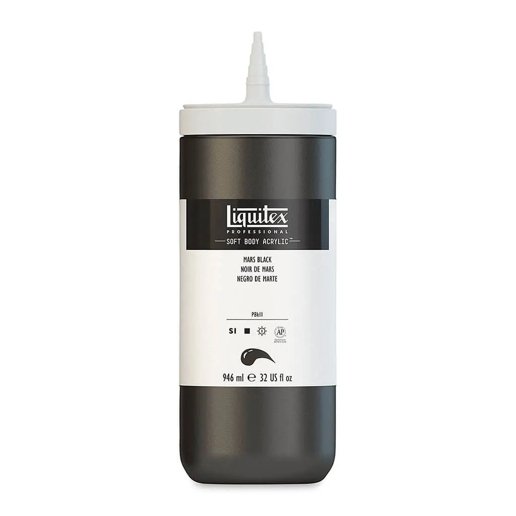 Liquitex Professional Soft Body Acrylic 946ml (32oz) Bottle Mars Black S1