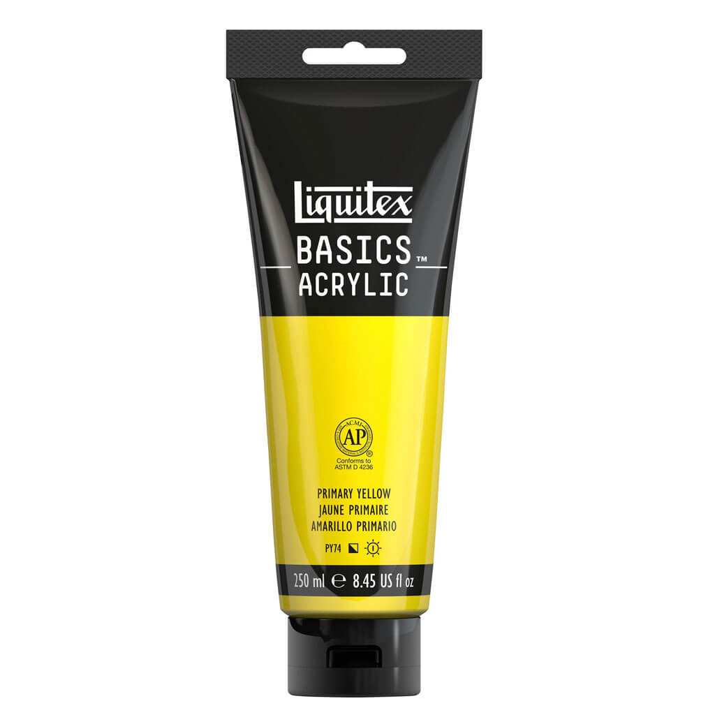 Liquitex Basics Acrylic Color 250ml (8.45oz) Primary Yellow S1