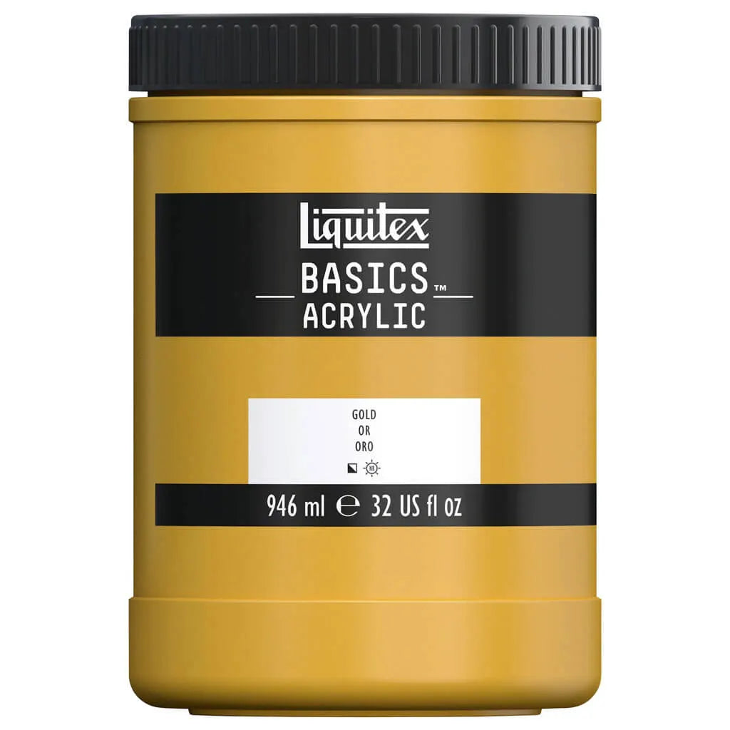 Liquitex Basics Acrylic Color 946ml (32oz) Jar Gold S1