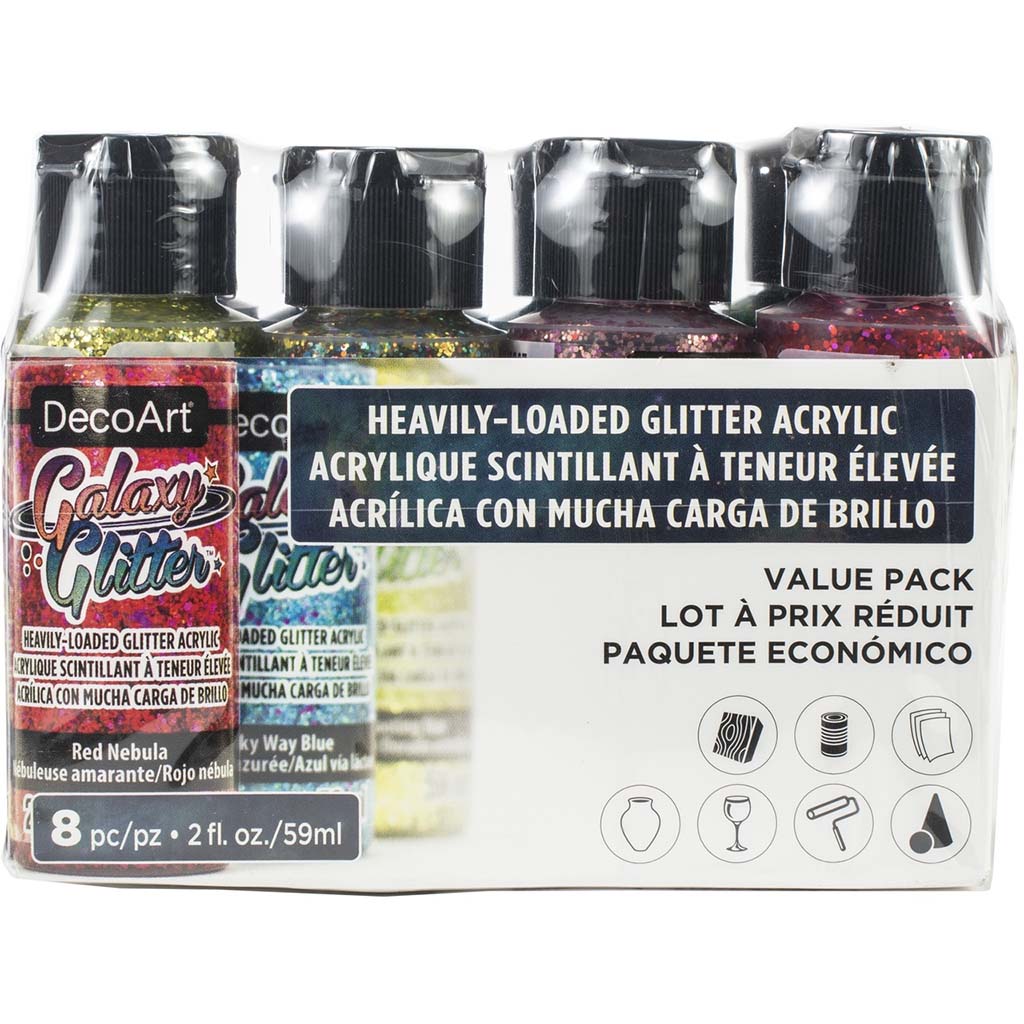 Decoart Galaxy Glitter Value Pack 2oz, 8ct