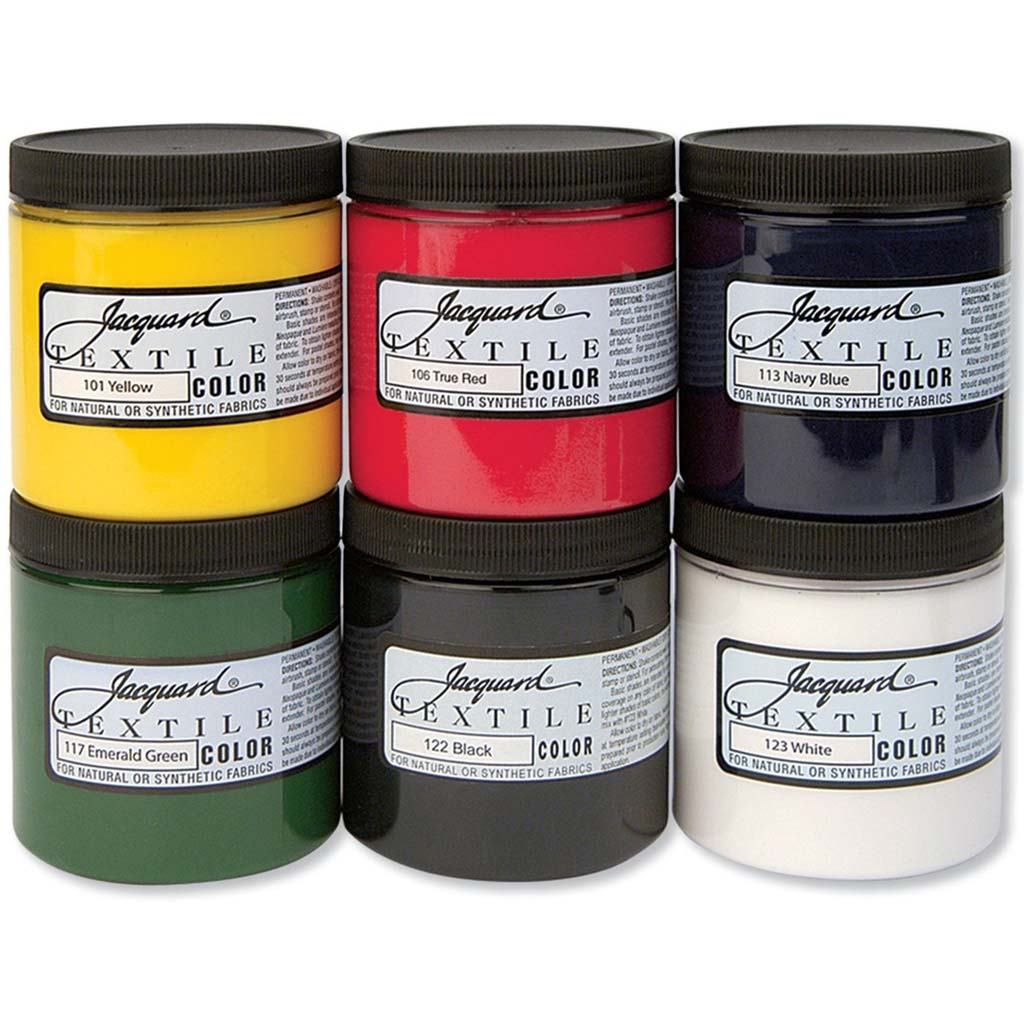 Jacquard Textile Color Set 8oz Jars, Set of 6