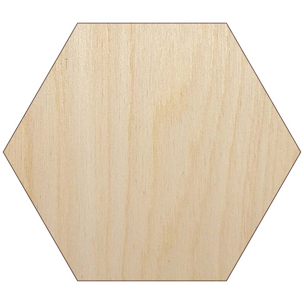 Hexagon Shape Basswood Plaque, 14in x 12in