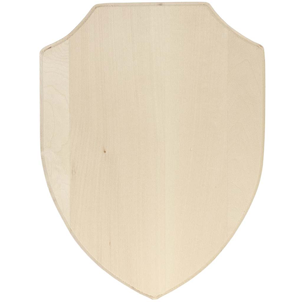 Basswood Simple Shield Style Plaque, 9in x 12in