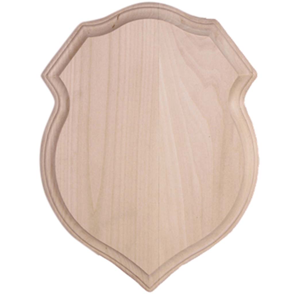 Plaque Basswood Simple Shield, 8in x 10in