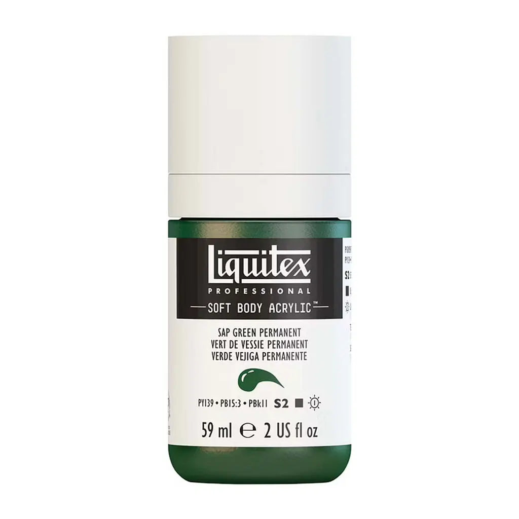 Liquitex Professional Soft Body Acrylic 59ml (2oz) Bottle Sap Green Permanent S2