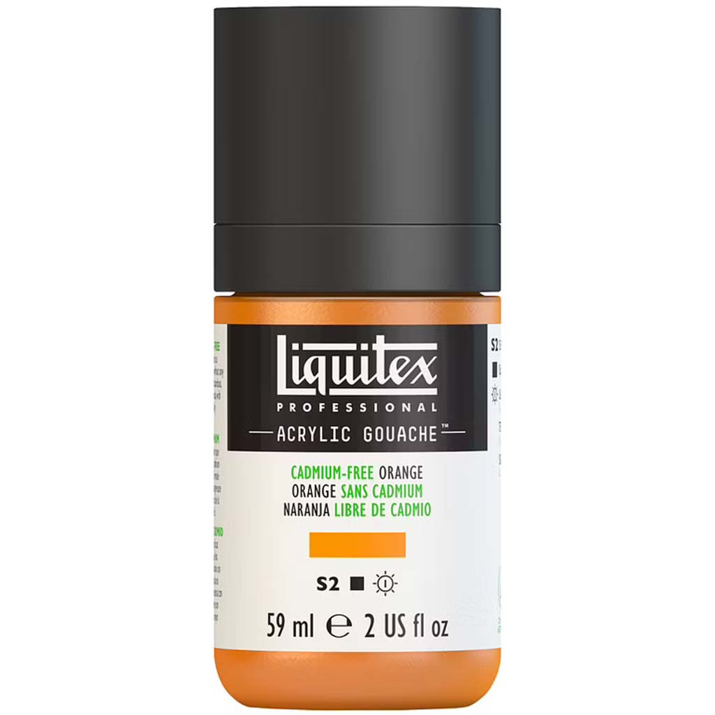 Liquitex Professional Acrylic Gouache 59ml (2oz) Bottle Cadmium Free Orange S2
