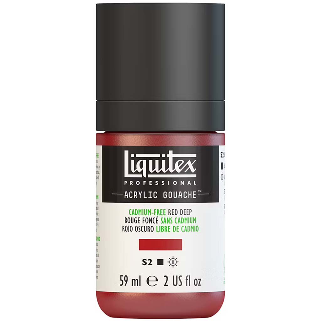 Liquitex Professional Acrylic Gouache 59ml (2oz) Bottle Cadmium Free Red Deep S2