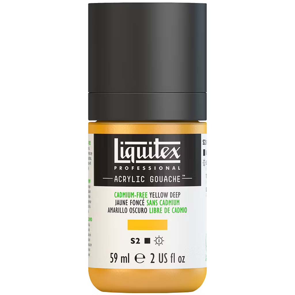 Liquitex Professional Acrylic Gouache 59ml (2oz) Bottle Cadmium Free Yell Deep S2