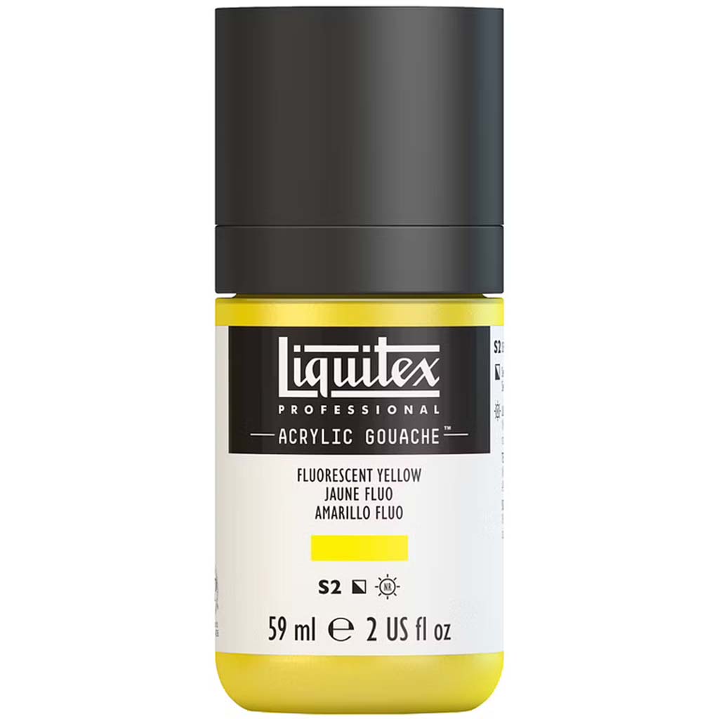 Liquitex Professional Acrylic Gouache 59ml (2oz) Bottle Fluorescent Yellow S2