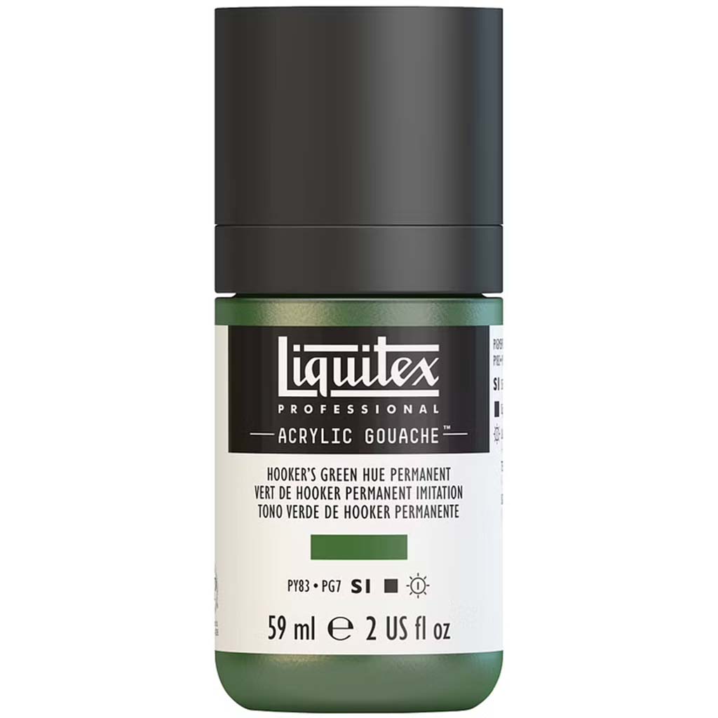 Liquitex Professional Acrylic Gouache 59ml (2oz) Bottle Hooker's Green Hue Permanent S1