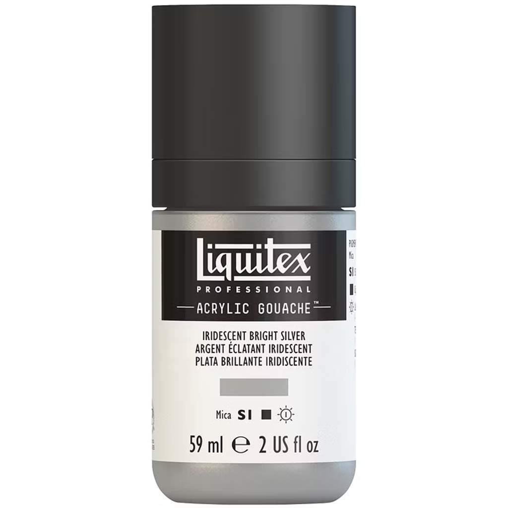 Liquitex Professional Acrylic Gouache 59ml (2oz) Bottle Iridescent Bright Silver S1