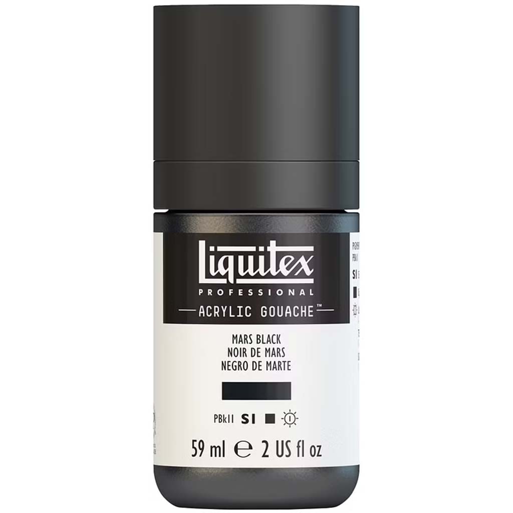 Liquitex Professional Acrylic Gouache 59ml (2oz) Bottle Mars Black S1