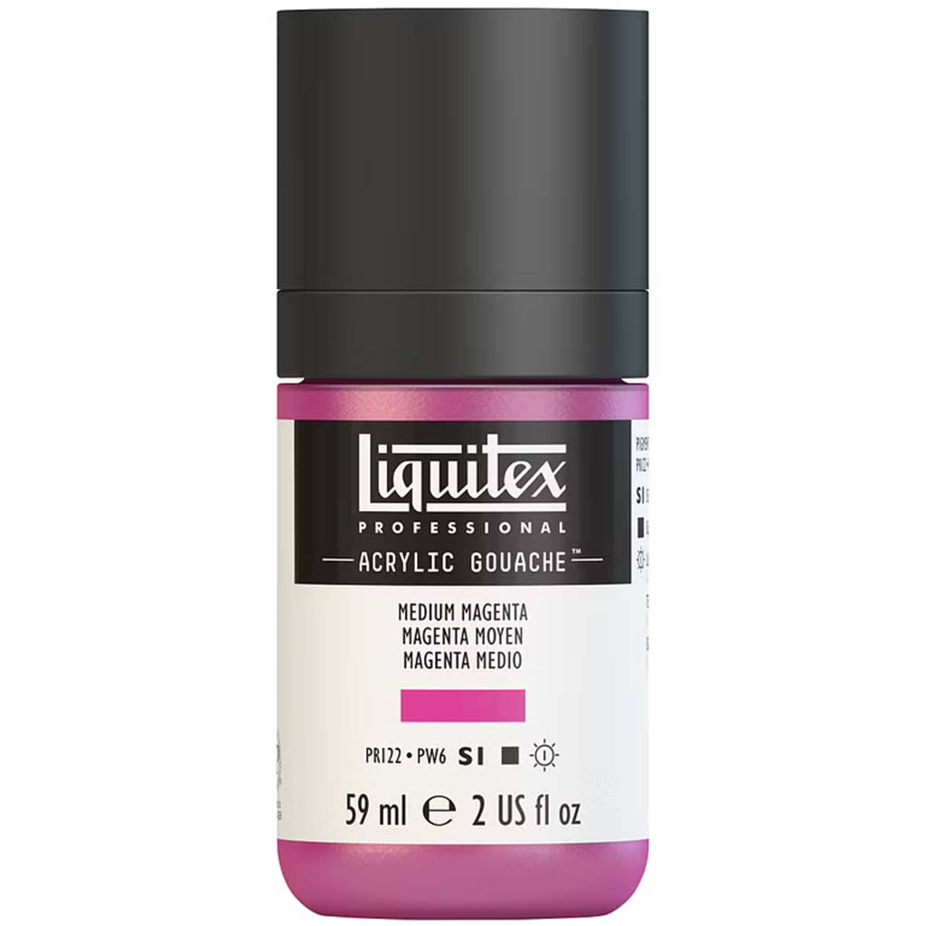 Liquitex Professional Acrylic Gouache 59ml (2oz) Bottle Medium Magenta S1