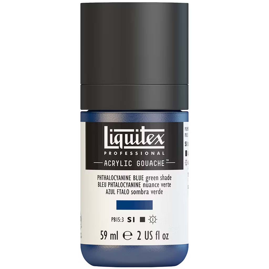 Liquitex Professional Acrylic Gouache 59ml (2oz) Bottle Phthalocyanine Blue Green Shade S1